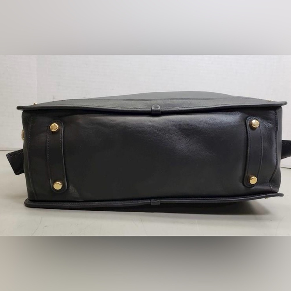 COACH Dreamer 36 Black Smooth Leather Satchel Gold - Picture 6 of 11